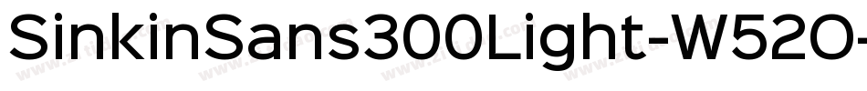 SinkinSans300Light-W52O字体转换