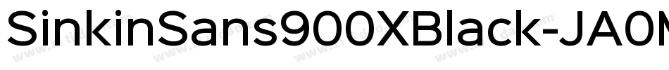 SinkinSans900XBlack-JA0M字体转换