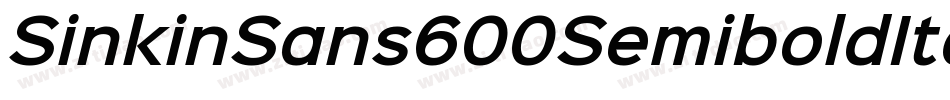 SinkinSans600SemiboldItalic-p52O字体转换