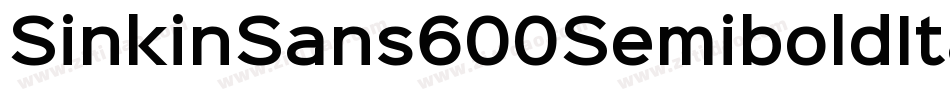 SinkinSans600SemiboldItalic-p52O字体转换