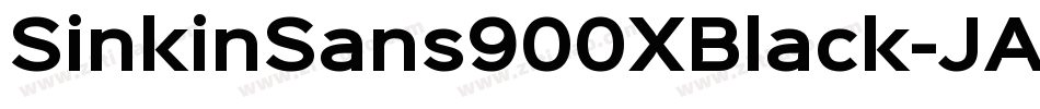 SinkinSans900XBlack-JA0M字体转换