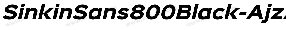 SinkinSans800Black-AjzA字体转换
