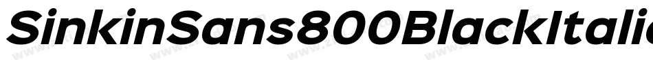 SinkinSans800BlackItalic-q1V5字体转换