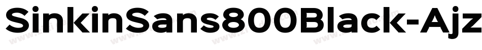 SinkinSans800Black-AjzA字体转换