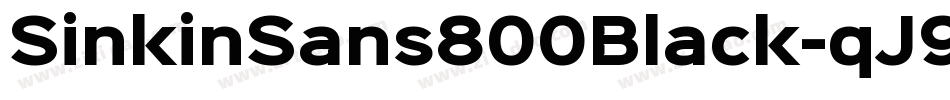 SinkinSans800Black-qJ95字体转换