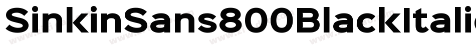 SinkinSans800BlackItalic-q1V5字体转换