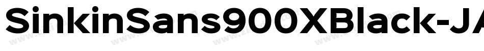 SinkinSans900XBlack-JA0M字体转换