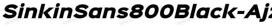 SinkinSans800Black-AjzA字体转换