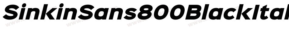 SinkinSans800BlackItalic-q1V5字体转换