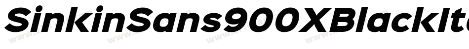 SinkinSans900XBlackItalic-J8zM字体转换