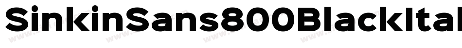 SinkinSans800BlackItalic-q1V5字体转换