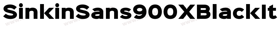 SinkinSans900XBlackItalic-J8zM字体转换