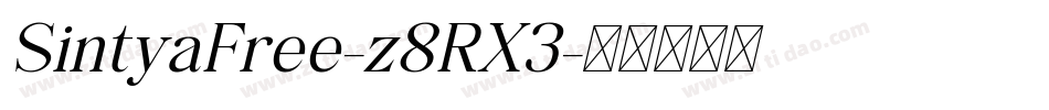SintyaFree-z8RX3字体转换 SintyaFree-z8RX3字体转换