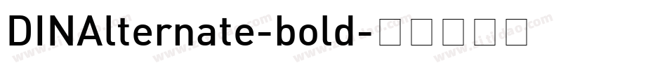 DINAlternate-bold字体转换
