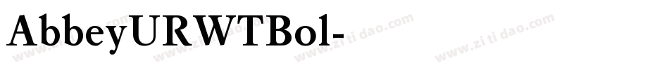 AbbeyURWTBol字体转换
