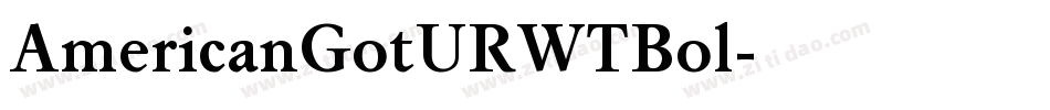 AmericanGotURWTBol字体转换