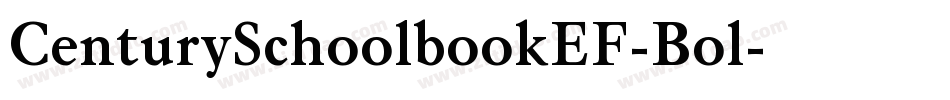 CenturySchoolbookEF-Bol字体转换