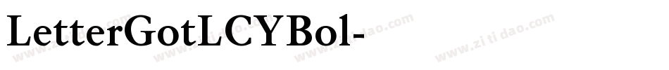 LetterGotLCYBol字体转换