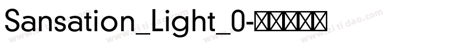 Sansation_Light_0字体转换