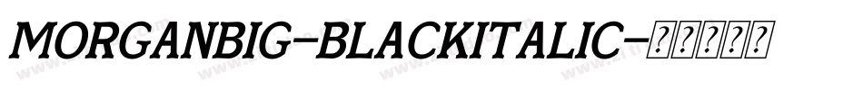 MorganBig-BlackItalic字体转换