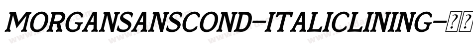 MorganSansCond-ItalicLining字体转换