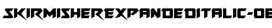 SkirmisherExpandedItalic-0eBR字体转换