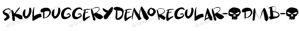 SkulduggeryDemoRegular-5dMB字体转换