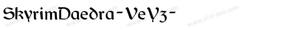 SkyrimDaedra-VeYz字体转换