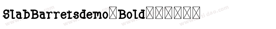 SlabBarretsdemo-Bold字体转换