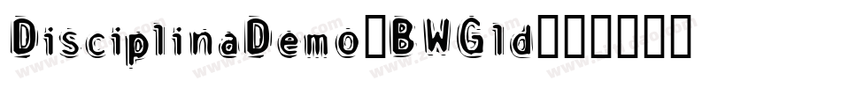 DisciplinaDemo-BWGld字体转换