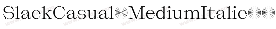SlackCasual-MediumItalic字体转换