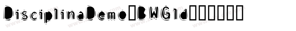 DisciplinaDemo-BWGld字体转换