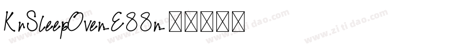 KrSleepOver-E88r字体转换