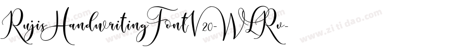 RujisHandwritingFontV20-WLRv字体转换