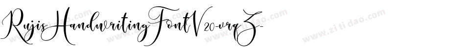 RujisHandwritingFontV20-vrqZ字体转换