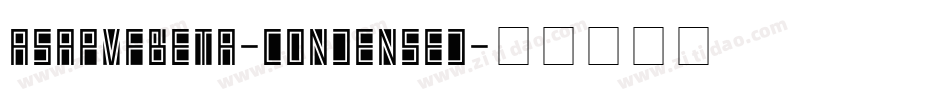 AsapVFBeta-Condensed字体转换