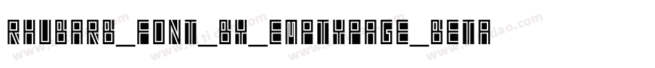Rhubarb_font_by_emptypage_beta字体转换