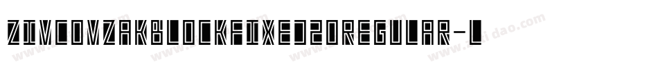 ZivcovzakBlockFixed20Regular-lggpe字体转换