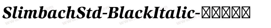 SlimbachStd-BlackItalic字体转换