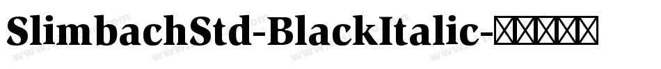 SlimbachStd-BlackItalic字体转换