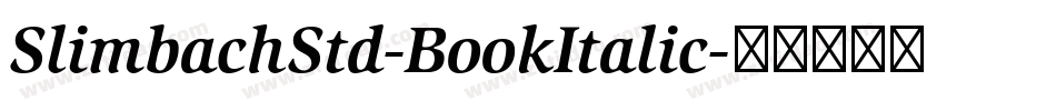 SlimbachStd-BookItalic字体转换