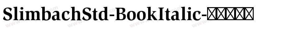 SlimbachStd-BookItalic字体转换