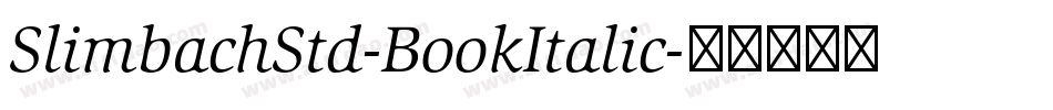 SlimbachStd-BookItalic字体转换