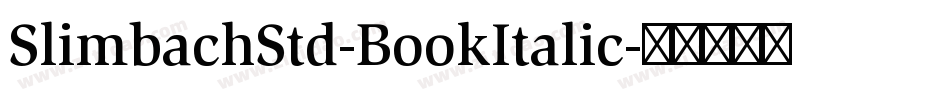 SlimbachStd-BookItalic字体转换