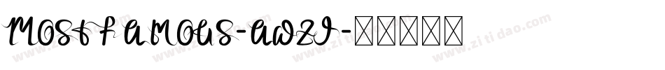 MostFamous-awzJ字体转换