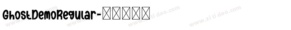 GhostDemoRegular字体转换