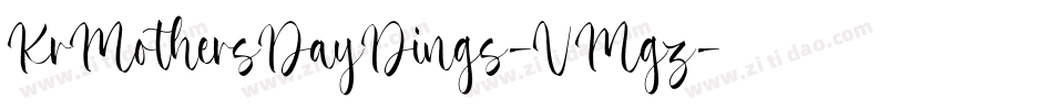 KrMothersDayDings-VMgz字体转换 KrMothersDayDings-VMgz字体转换