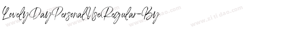 LovelyDayPersonalUseRegular-By9w字体转换 LovelyDayPersonalUseRegular-By9w字体转换