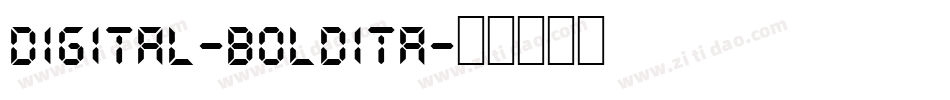 Digital-BoldIta字体转换