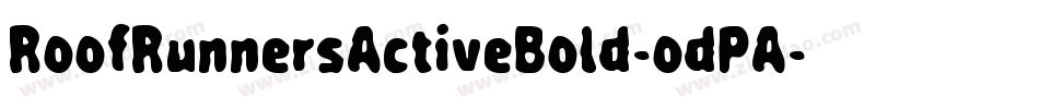 RoofRunnersActiveBold-odPA字体转换
